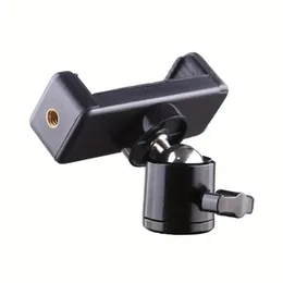 Mobile Tripod Holder with 360Â° Swivel & Locking Ball Head, Universal 1/4" Mount for Tripods & Selfie Sticks, Phone Clip Adapter Set