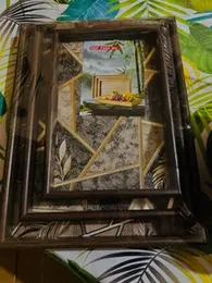 WOODEN TRAY PRINT 3PCS