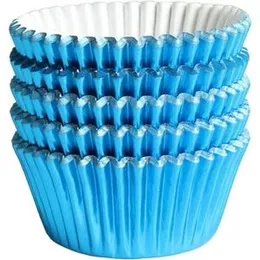 Light Blue Paper Cupcake Liners 9cm, 100Pcs for Home Baking, Muffins and Cakes, Cupcake Liners for Birthday and Events