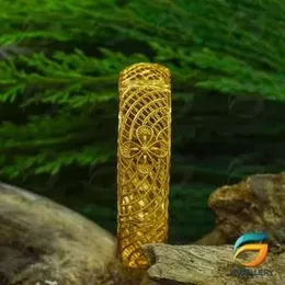 Gold Plated Net Design  Bollywood Desire Perfectly Hand Peeled Metal Etching Mesh Cut Work Exotic  Bangle Bracelets in Gold Tone for Women..