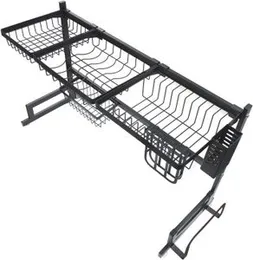 Over The Sink Dish Drying Rack Stainless Steel Kitchen Cutlery Holder Shelf 85CM,