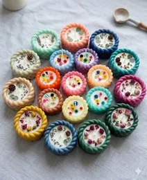 Spiral Flower Cup Candle