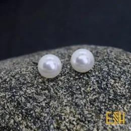 Weightless 8mm Artificial Pearl Stud Earrings for Ladies