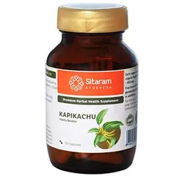 Sitaram Ayurveda Kapikachu Capsules 60 Nos | More Potent 600 MG Extract | Kerala Ayurvedic Kapikachhu Capsules | Naturally Boosts Dopamine Levels In T