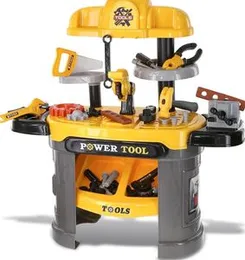 Kids Power Tools Bench Workshop - Kids Workbench Box with Belt, Chainsaw Toy, & More Power Tool Toys -