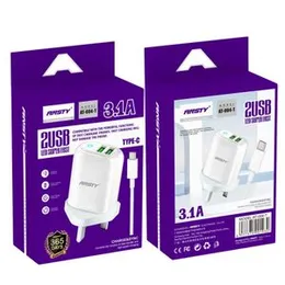 3.1A   Dual   USB   Type-C   LED   uper   Fast   Charger   AT-004-T