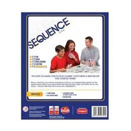 Sequence Classic Board Game with Folding Board, Cards and Chips by ZinZen - Game for The Entire Family