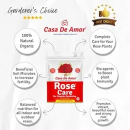 Casa De Amor Essential Combo Pack-Organic Rose Care (900 gram)+Organic Lawn Booster (900 gram) (FROM INDIA)NUZ