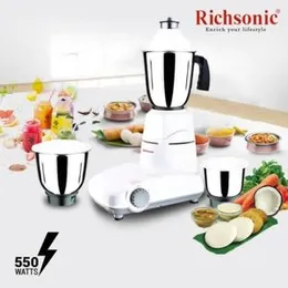 Richsonic Mixer Grinder- 3Jars |Stainless Steel |550W