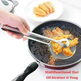 Multifunctional 2in1 Oil Strainer & Tong