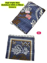 Haji Premium Quality Triple Size Bedsheet & Pillow Cover Set