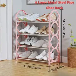 4 Layer Metal Steel Pipe Shoe Rack