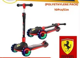 Ferrari Foldable Non-Slip Pedal-Type Brake System Twist Scooter Toy (Height 66-77cm, Black) |.