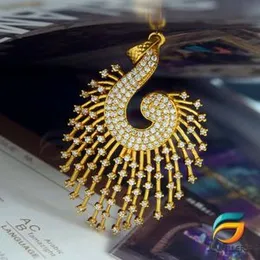 GJP Pendant Stylish Rich Look Good Quality Gold Plated King Size New Hansa Theme Pendant With Stone For Women.