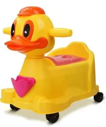 Multifunctional small yellow duck baby potty with music
