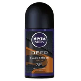 NIVEA Men Deep Black Carbon Deodorant Roll-On â Long-Lasting Freshness & Odour Protection (50ml)