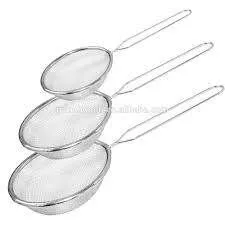 New Set of 3 Fine Mesh Stainless Steel Strainers