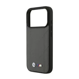 BMW Magsafe PU Quilted Leather Case for iPhone 17 Pro â Black / Blue / Grey / Red