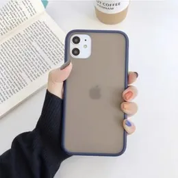 Gingle Series Blue For iPhone 12 Mini Anti-Knock Armor Protective Cover Translucent Matte Hard Phone Case