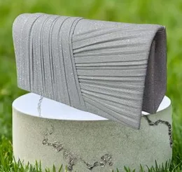 Elegant Glitter Evening Clutch Bag with Chain â Gold & Silver Party Purse