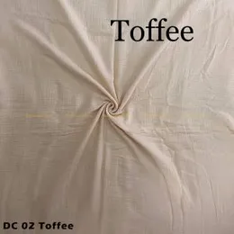Toffee Ideal for Modern wears, shirts, pants, frocks, tops, Abaya Double Cotton