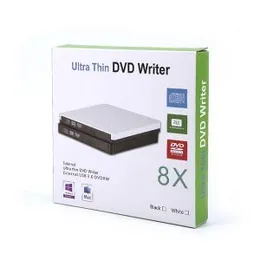 Ultra Thin DVD Writer External USB 3.0 8X For Windows 10 or Mac