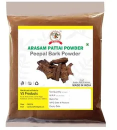 VS Products Arasam pattai, 150g, Sacred Fig powder, Peepal Tree Bark powder,Ficus Religiosa,Aswattha Chaal, 150g (pack of 1 x 100g, Pack of 1 X 50g)