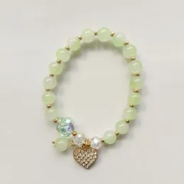 Beaded Bracelets with Heart & Flower