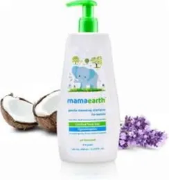 Mamaearth Baby Gentle Cleansing Shampoo | Natural Coconut-Based Formula for Delicate Scalp Skin | Tear-Free & Nourishing | (400 ml).