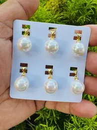 Gold Plated Stylish White Pearl Gold Pendant for Women & Girls