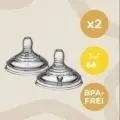 Tommee Tippee BABY Medium flow Teats 2 x (3m+) Tommee Tippee BABY Medium flow Teats 2 x (3m+).