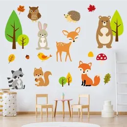 Pumkins Enchanted Forest Friends Animals Wall Sticker Woodland Wall Decal Owl Wall Decal Fox Woodland Nursery Sticker Baby Room Art Home Dï¿½cor Nurse