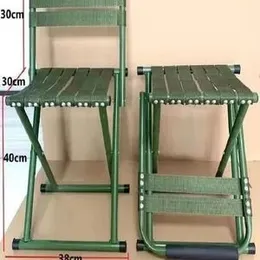 2 in 1 Portable Lightweight Fishing Chair for Camping Fishing Hiking Gardening and Beach Folding Steel Frame Camping Stool Folding Camping Stool
