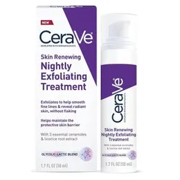 CeraVe Skin Renewing Nightly Exfoliating Treatment 50ml | Gentle Nighttime Exfoliation with Retinol & Ceramides