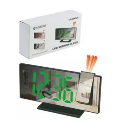 Gaosiio LED Mirror Digital Clock with Time/Temp/Date Display Projector Alarm (DS-3618LP)