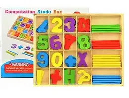 Wooden Computation Study Box for Basic Math Calculations for Children