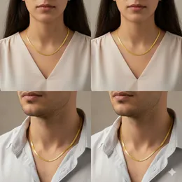 Gold plated 3.5MM Bismark Chain For Ladies & Gents 18/24 Inch