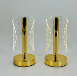 gold colored, acrylic butterfly 3 colors touch lamps