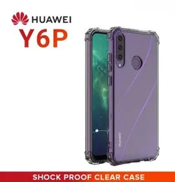 Luxury Shockproof Transparent Shockproof Bumper Case For Huawei Y6P Crystal Transparent Premium Quality Shockproof Protective Phone ShellY6P Soft TPU 