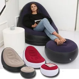 Simple 2 Set Portable Lazy Inflatable Sofa Outdoor Beach Fashion High Quality Inflatable Bed Outdoor Furniture Garden Sofas