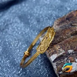 Guaranteed Gold Plated Expandable Free Size Baby Bangle Family Love Gifts Jewelry.