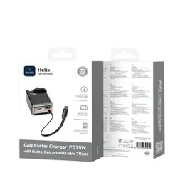 Wiwu WI-G029 Helix 35w PD+QC Gan Fast Charger Black