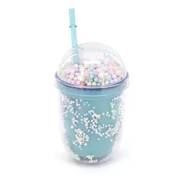 Creative Colourful Bubble Balls Cup with Straw