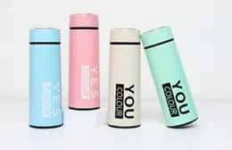 You Colour Yes Colour 450ml Double Layer Glass Water Bottle Leakproof Plastic Exterior