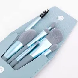 8 Pcs Mini Cosmetic Makeup Brush Set â 4 Colors Travel Makeup Brush Set with Bag