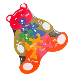 Kids Puzzle Panda/Wooden Elephant Family Puzzle/Numbers/Medium