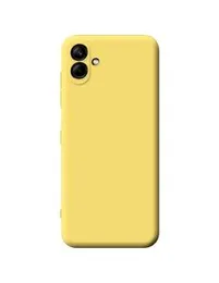 Samsung A04E Hard Silicon Cover 2MM Yellow Colour, 2MM Hard Silicon Back Cover for Samsung Galaxy A04E, Durable Phone Case, Hard Silicon Cover