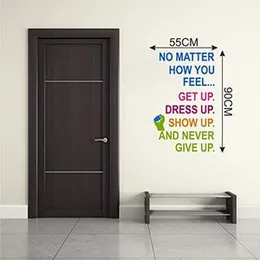 Decal O Decal Never Give Up Motivational Quotes Self Adhesive Wall Stickers(Pack of 2) (FROM INDIA FAAZ)