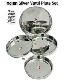 4 pcs Indian brand Stainless steel Plate Set