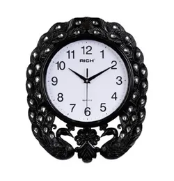 Rich Clock Wall RHC-7597 Round Analog Quartz Plastic Battery Silent Wall Clock